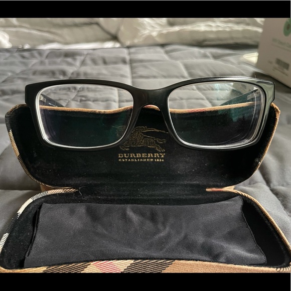 Burberry Unisex Black Designer Eyeglasses